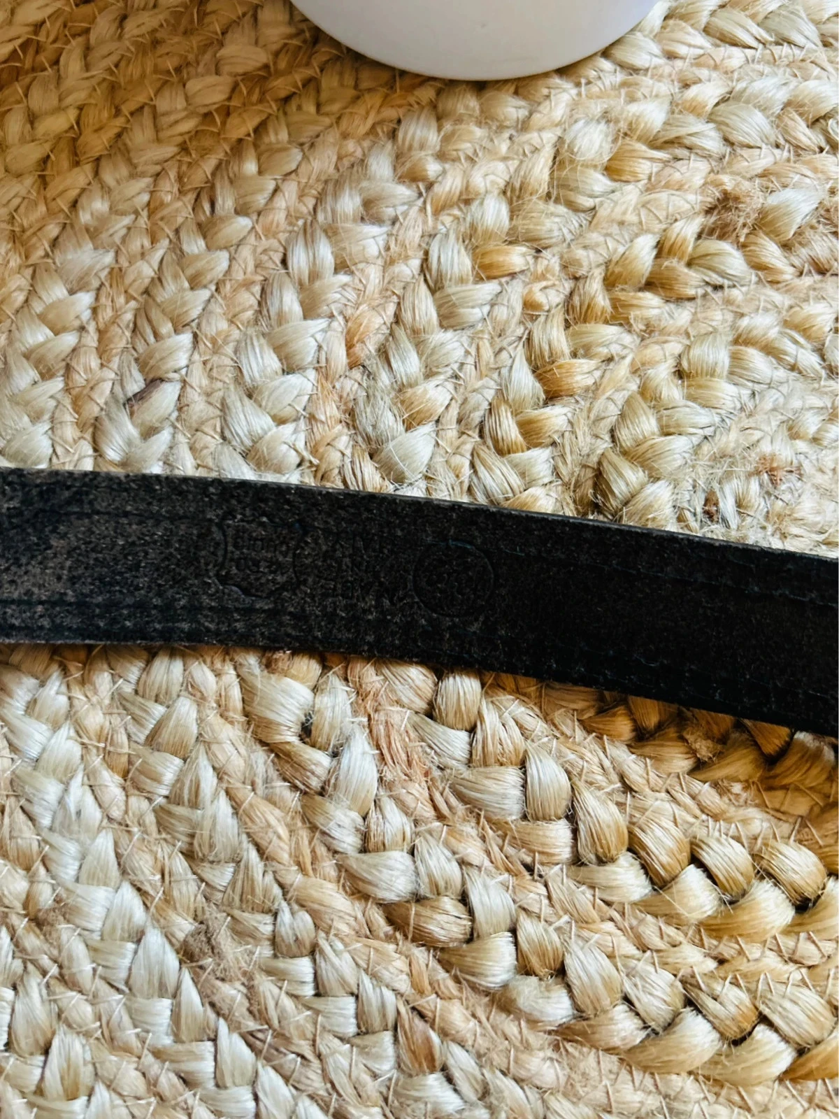 🖤Vintage zwart lederen riem 80/90s Made in Italy Retro zwarte leren riem T.95🖤 – photo 6